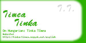 timea tinka business card
