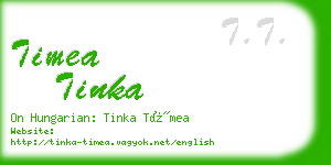 timea tinka business card